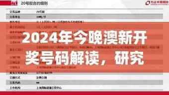 2024年今晚澳新开奖号码解读,研究新视角解读_网红VMZ204.23版本