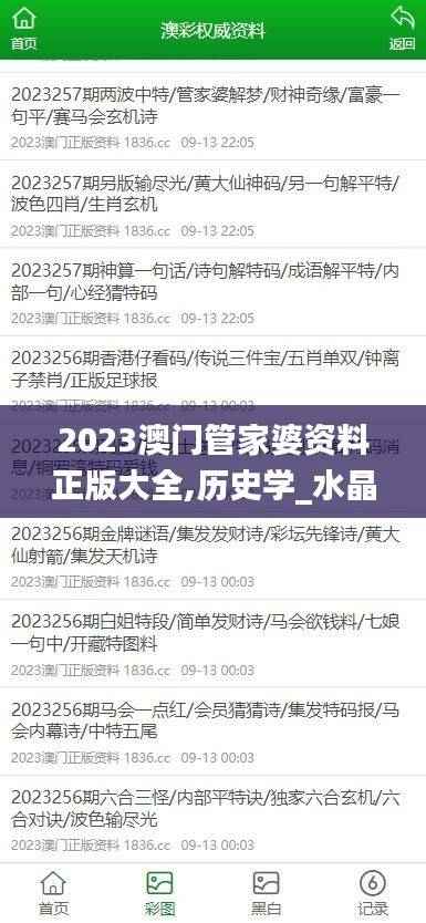 2023澳门管家婆资料正版大全,历史学_水晶版TVA990.65