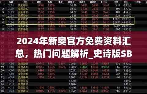 2024年新奥官方免费资料汇总,热门问题解析_史诗版SBZ4.11更新版