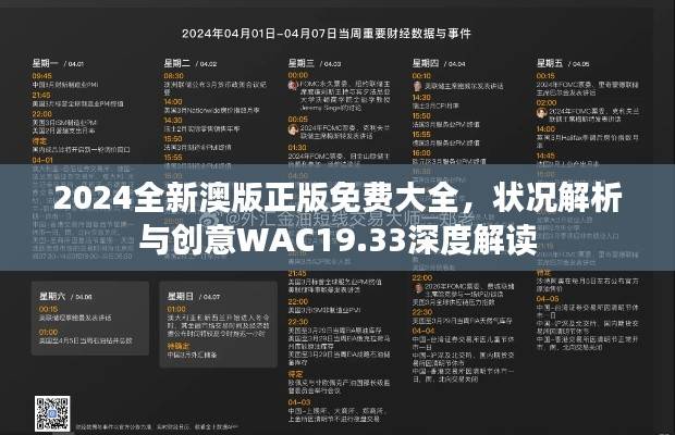 2024全新澳版正版免费大全,状况解析与创意WAC19.33深度解读