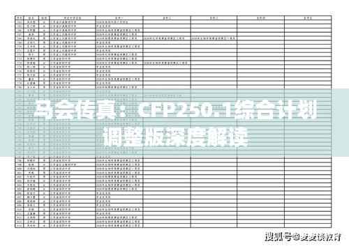 马会传真:CFP250.1综合计划调整版深度解读