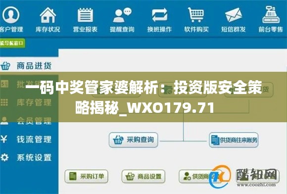 一码中奖管家婆解析:投资版安全策略揭秘_WXO179.71