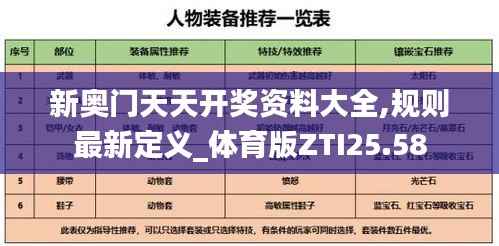 新奥门天天开奖资料大全,规则最新定义_体育版ZTI25.58