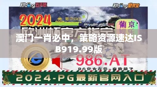 澳门一肖必中,策略资源速达ISB919.99版