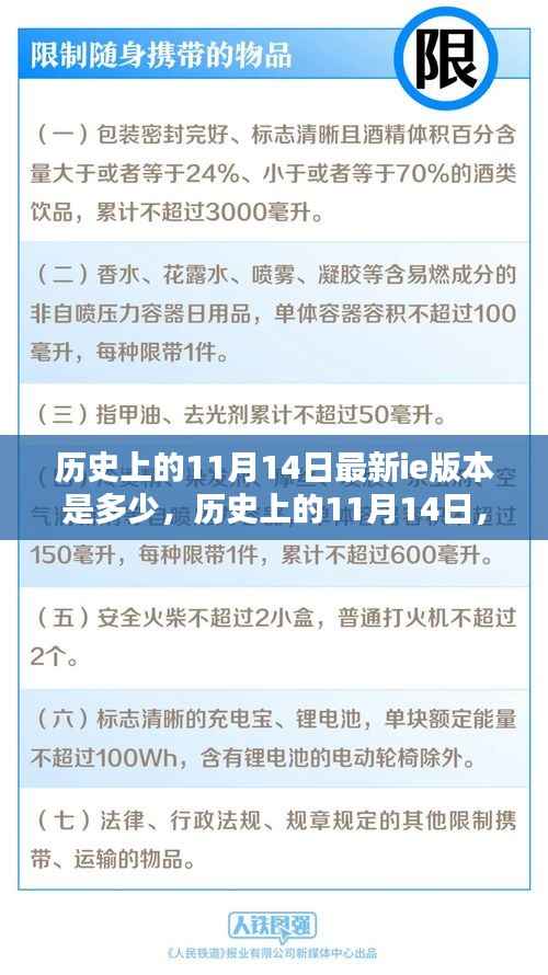 历史上的11月14日,最新IE版本发布与全面评测回顾