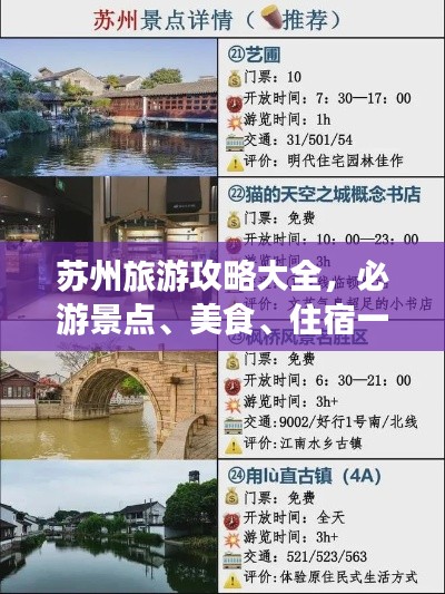 苏州旅游攻略大全,必游景点、美食、住宿一网打尽