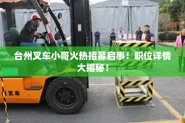台州叉车小哥火热招募启事!职位详情大揭秘!